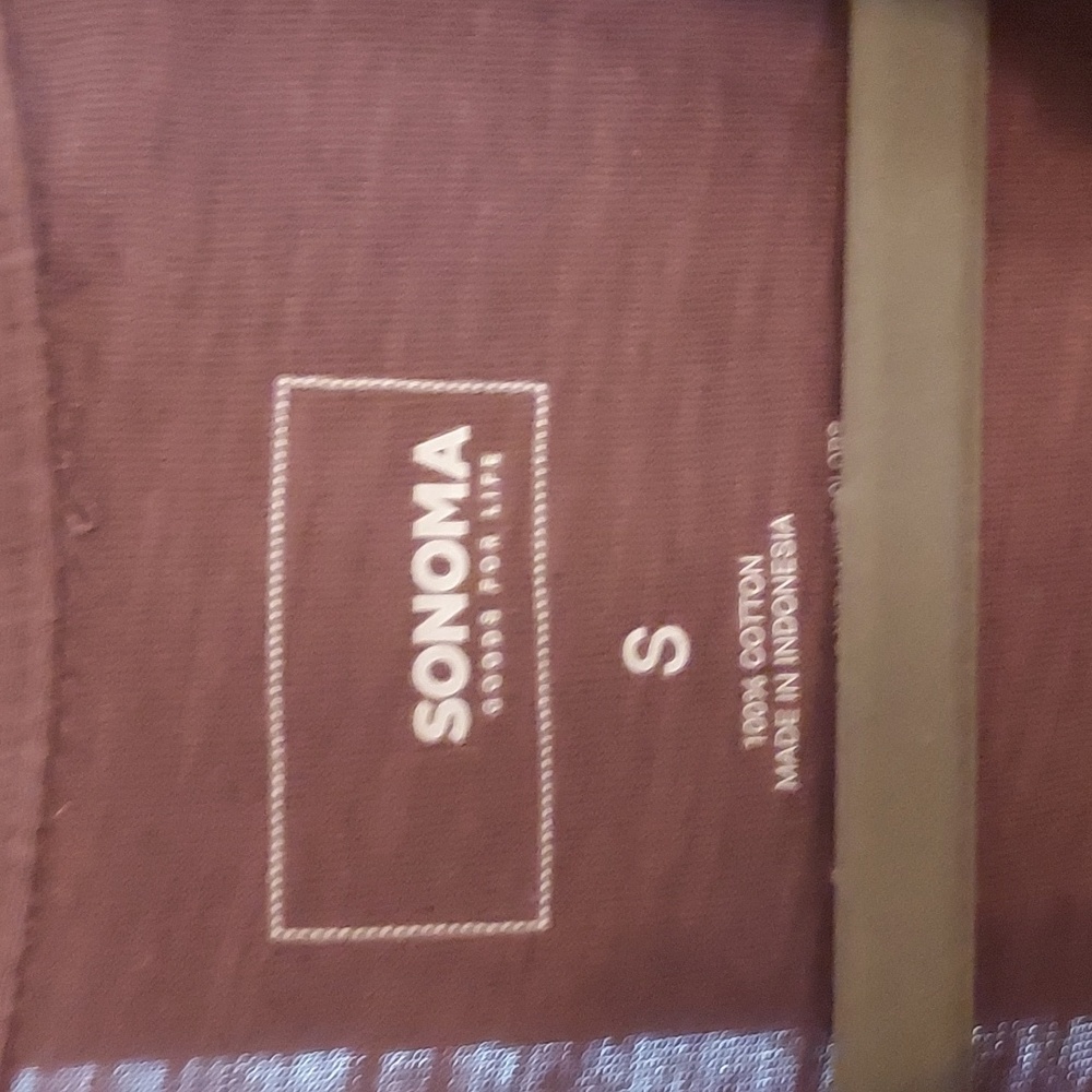 Sonoma 100% soft cotton long sleeve button down purple shirt tail hem size small - Picture 2 of 6
